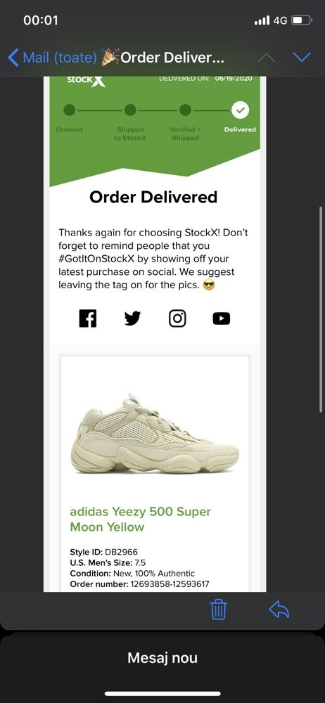 adidas Yeezy 500 Super Moon Yellow  size: 40 2/3
