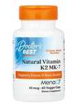 Doctor's Best, натуральный витамин K2 MK-7 с MenaQ7, 45 мкг,60 капсул