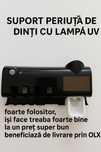 Suport Periuțe de Dinți cu Lumină UV – Dezinfectare + Dispenser Pastă