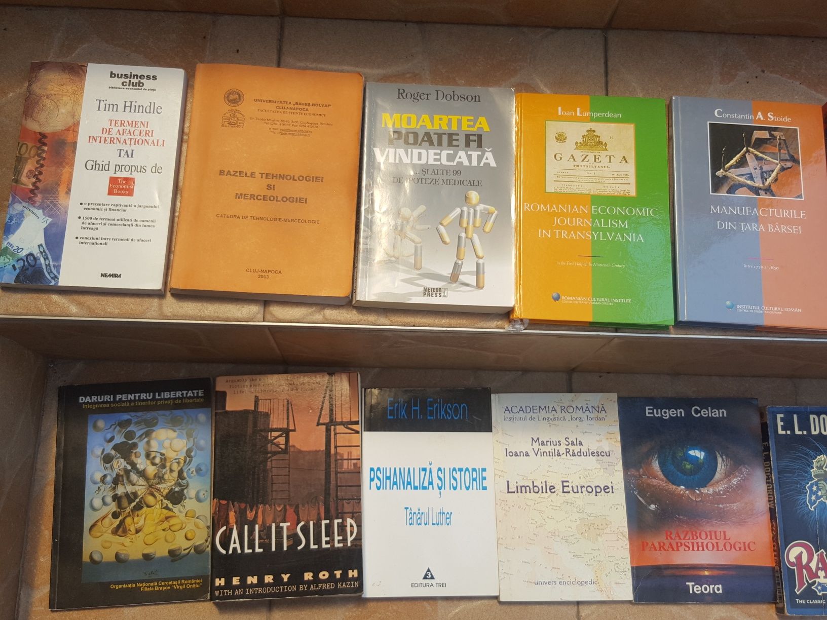 Cărți în engleză și română, romane, manuale tehnice