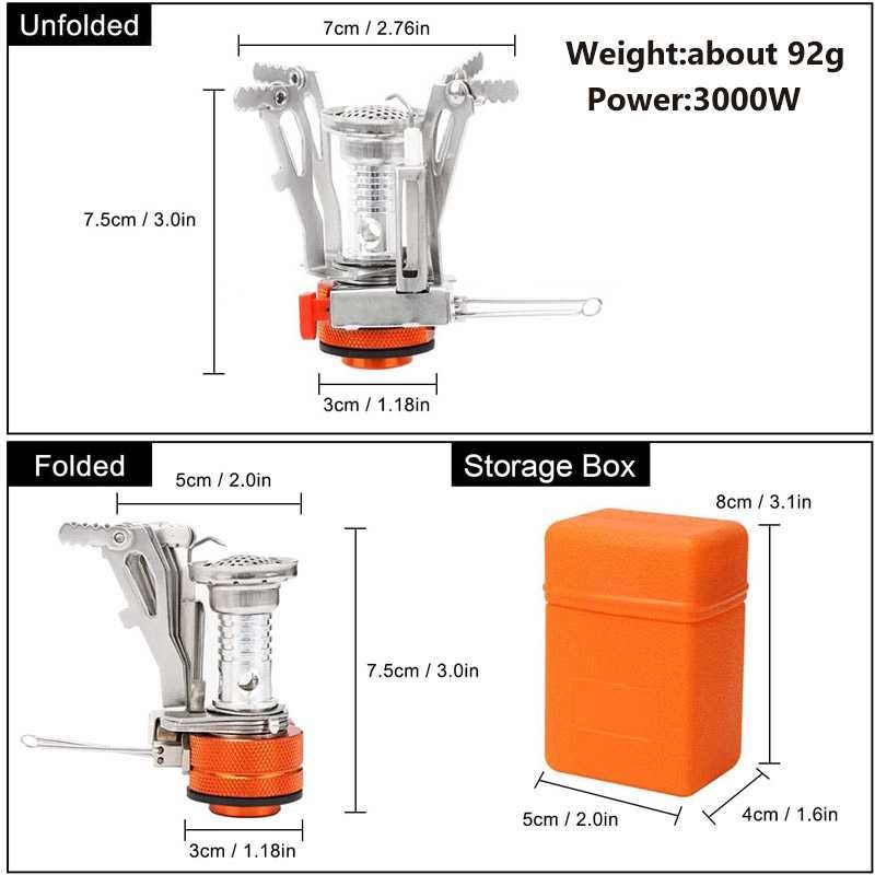 Туристически газов котлон, мини котлон в компактна кутия
