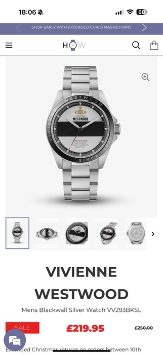 Ceas bărbătesc - Vivienne Westwood BlackWall 38mm - NOU