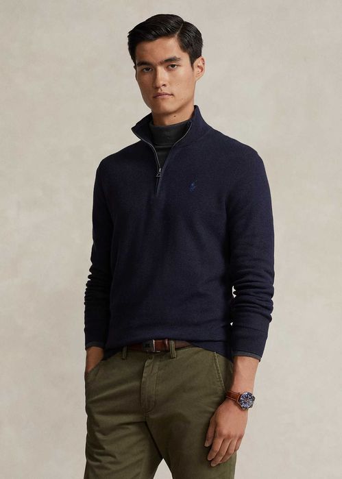Pulover Ralph Lauren Quarter zip double knit masura M