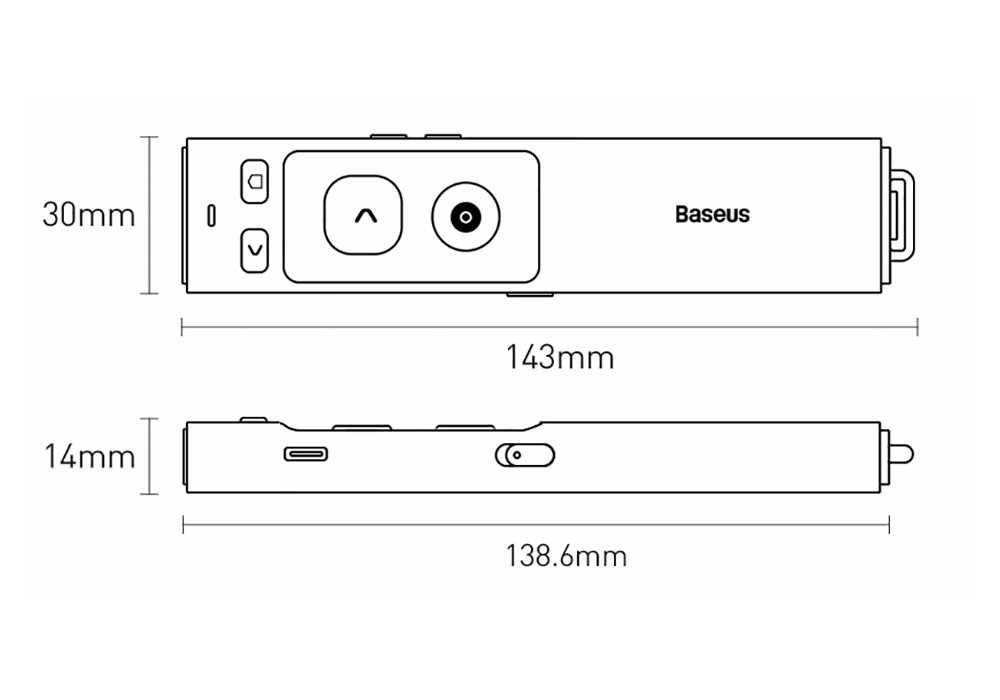 Лазерная указка презентер беспроводной Baseus