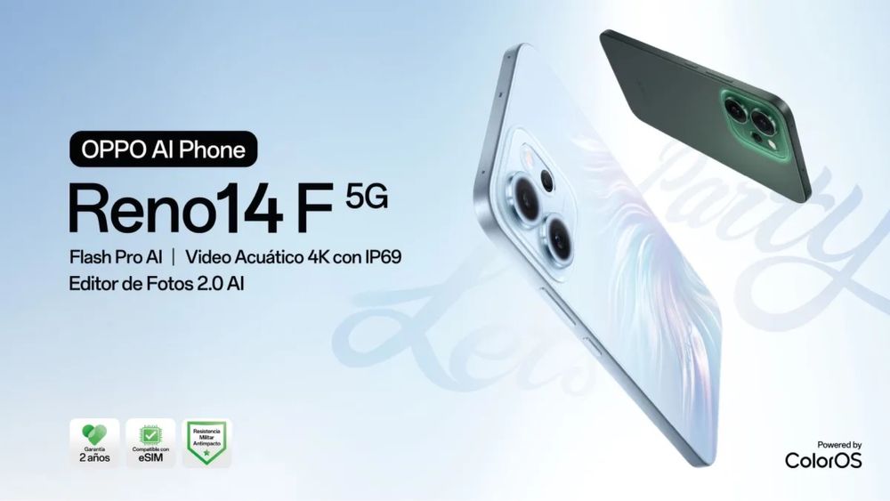 oppo reno 14F 5G 8/256гб перламутровый голубой