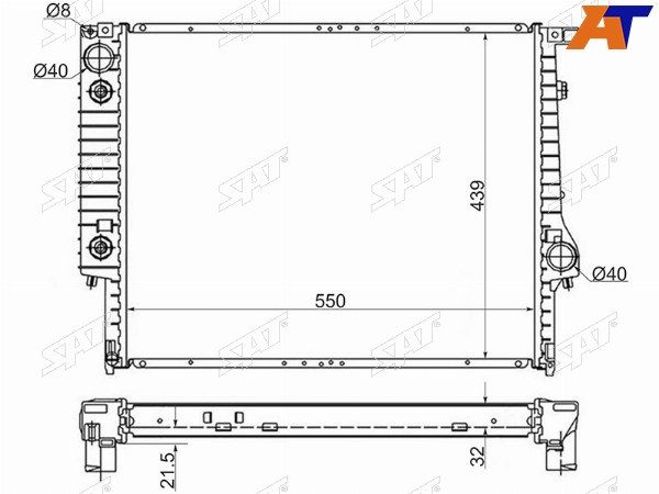 Радиатор BMW 3-Series 81-00 / 5-Series 88-96 / 7-Series 86-94 Bmw 520