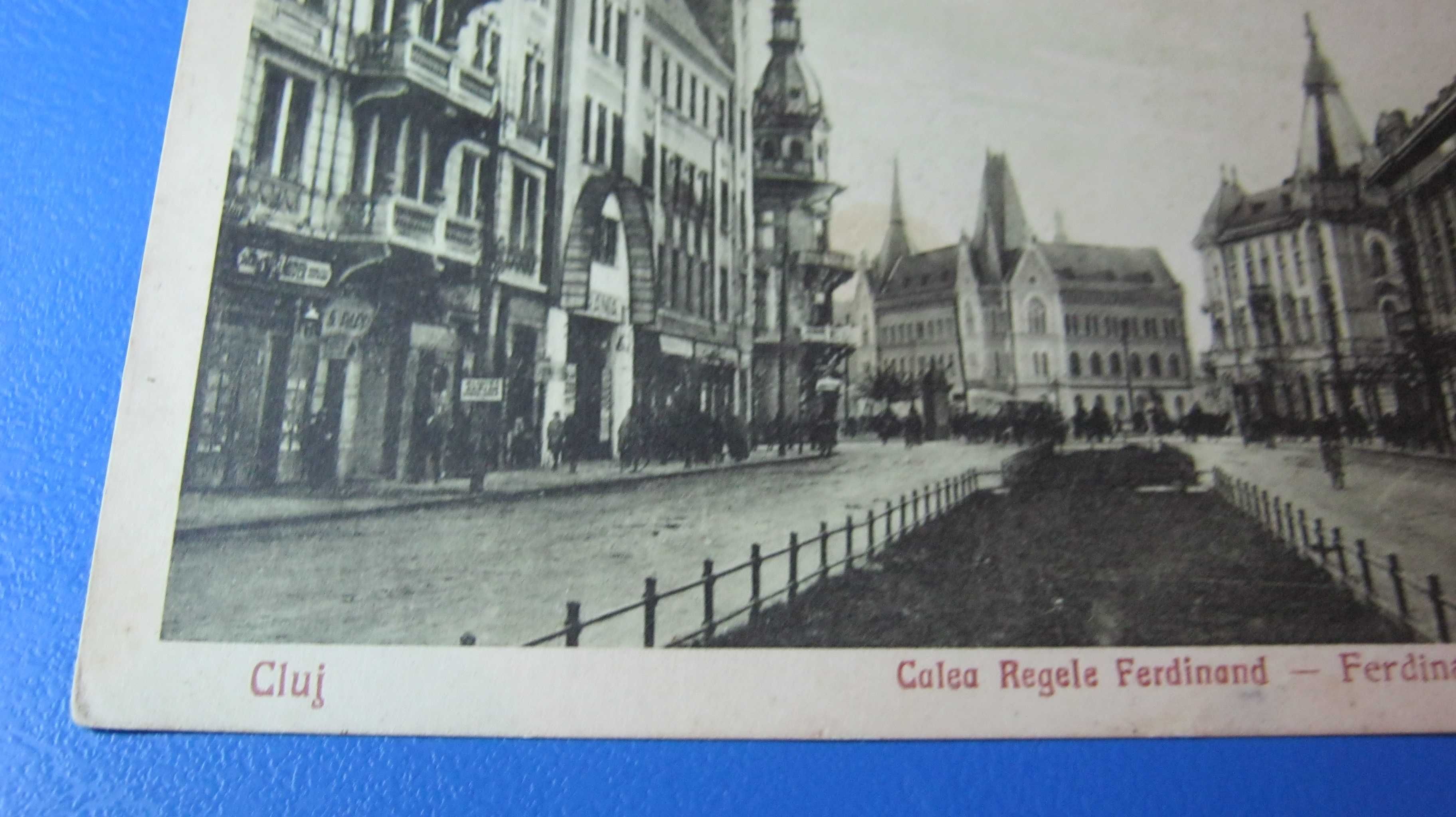 Ilustrata veche/Carte Postala,CLUJ,Calea Regele Ferdinand,1929.