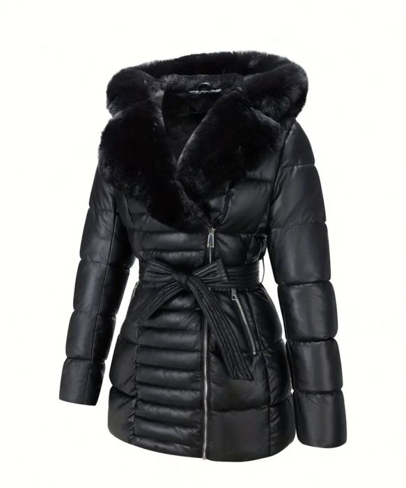 Зимний плащ кожа новая