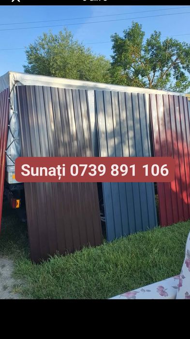 Tabla cutata gri maro roșu zincata