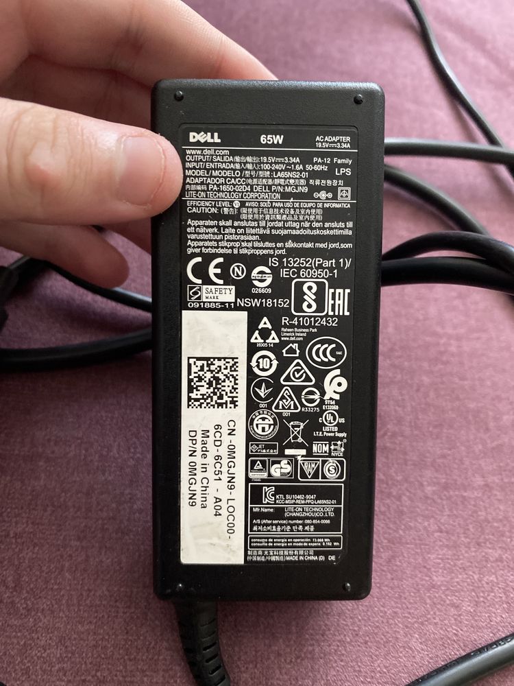 Incarcator laptop dell mufa subtire