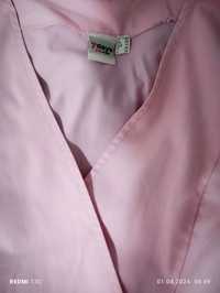 Bluză medicală mar M roz si galben lămîi