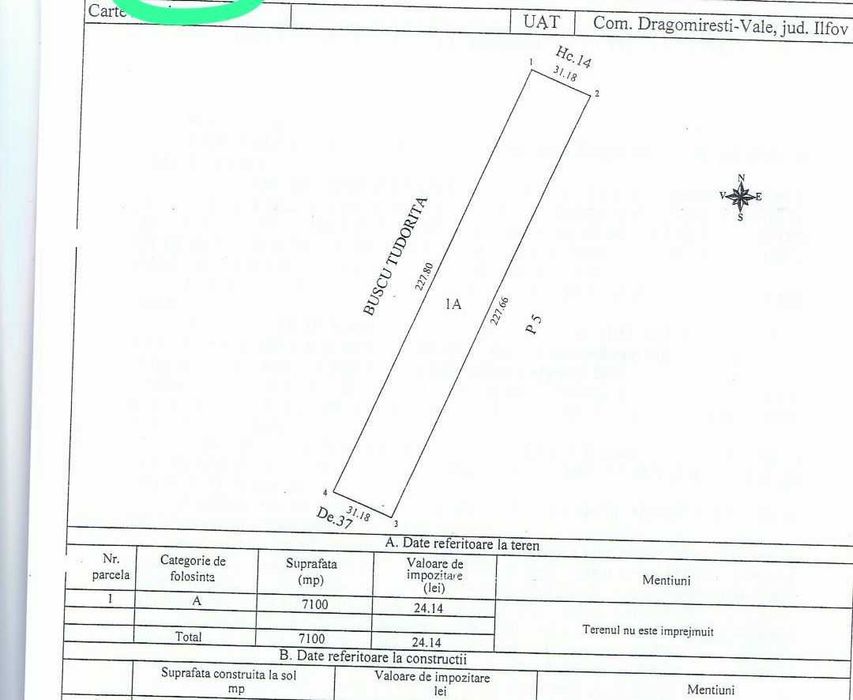 Teren pentru statie stocare energie