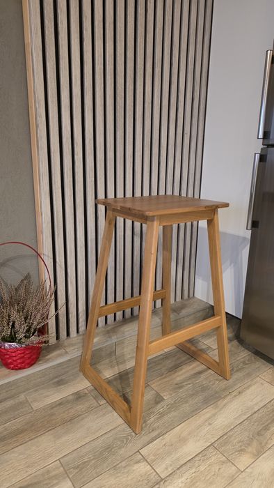 Scaune bar stejar GoodHome Korlan 4 buc