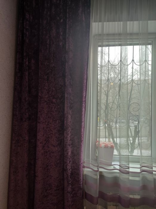 Шторы и  тюль в хорошем состоянии
