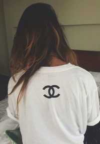 Tricou Chanel logo fata spate