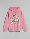 Суитшърт с качулка и щампа Bershka Hoodie