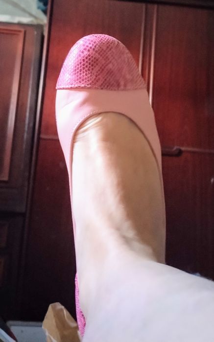 Balerini din piele cu model,, foarte comozi și lejeri