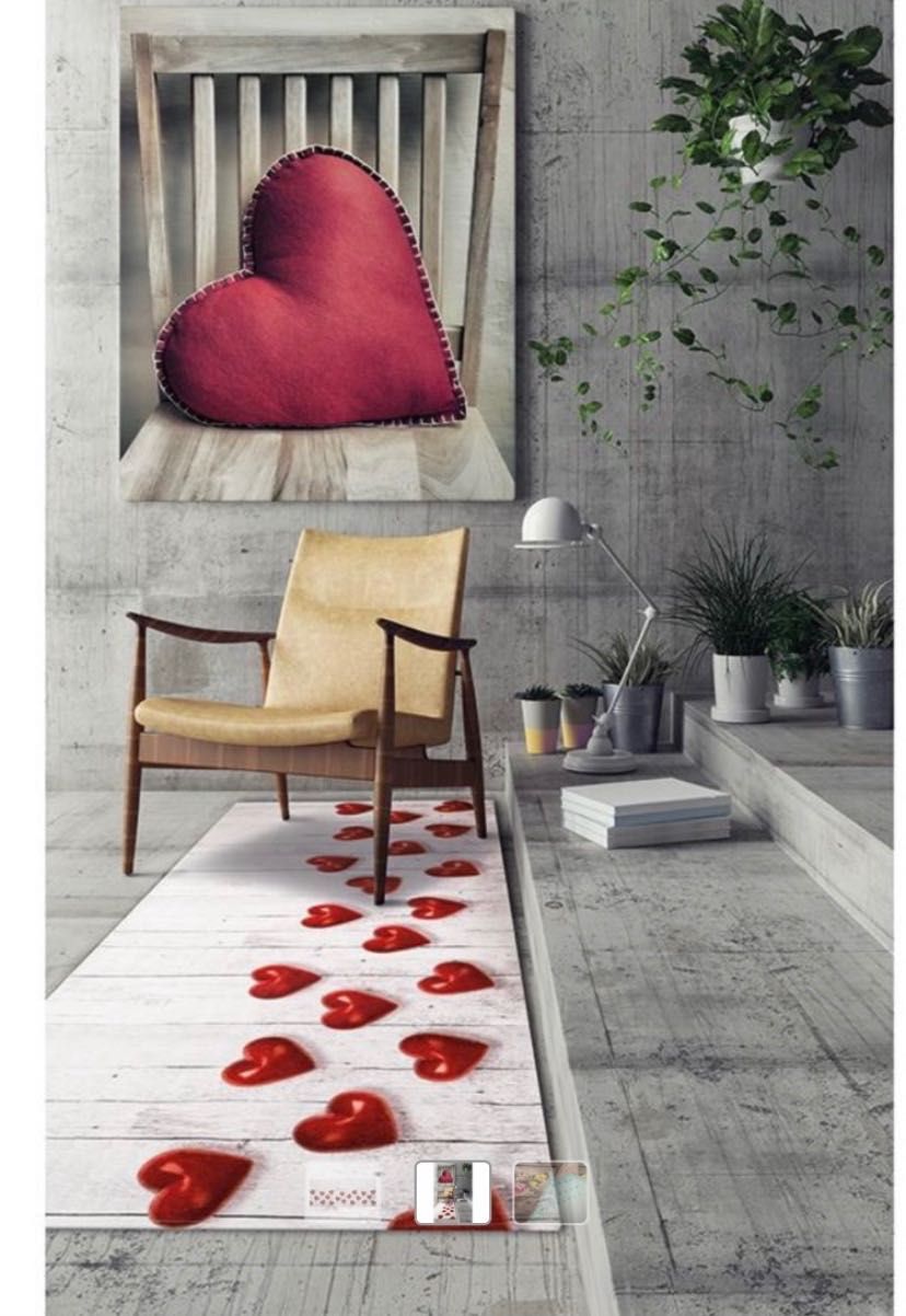 Модерен килим за вашата всекидневна  Cuori Rossi, размер: 58-115см