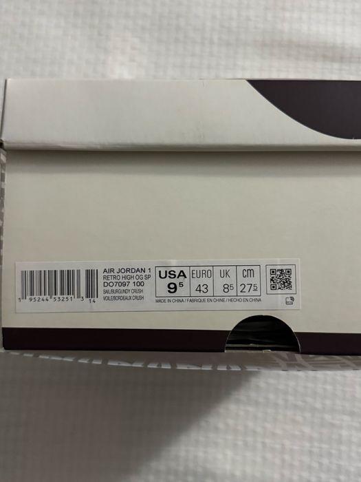 Nike air jordan 1 retro high og a ma maniere 43