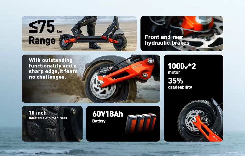 Joyor T10 електрическа тротинетка 2х1000w