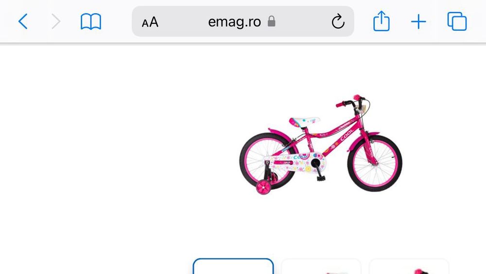 Vând bicicleta copii cu roti ajutatoare