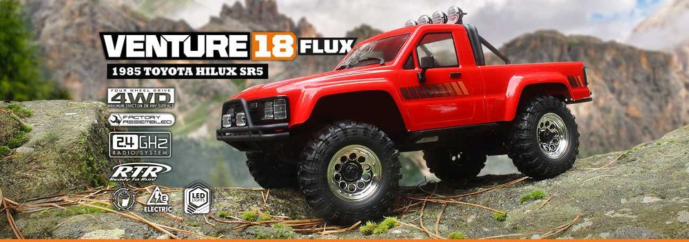 Automodel RC Hpi Venture18 FLUX 1986 Toyota Hilux Brushless 1:18  Red