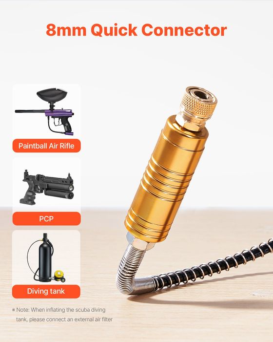 Compresor Aer PCP,310 Bar,DC12V/AC230V,Racire Ventilator