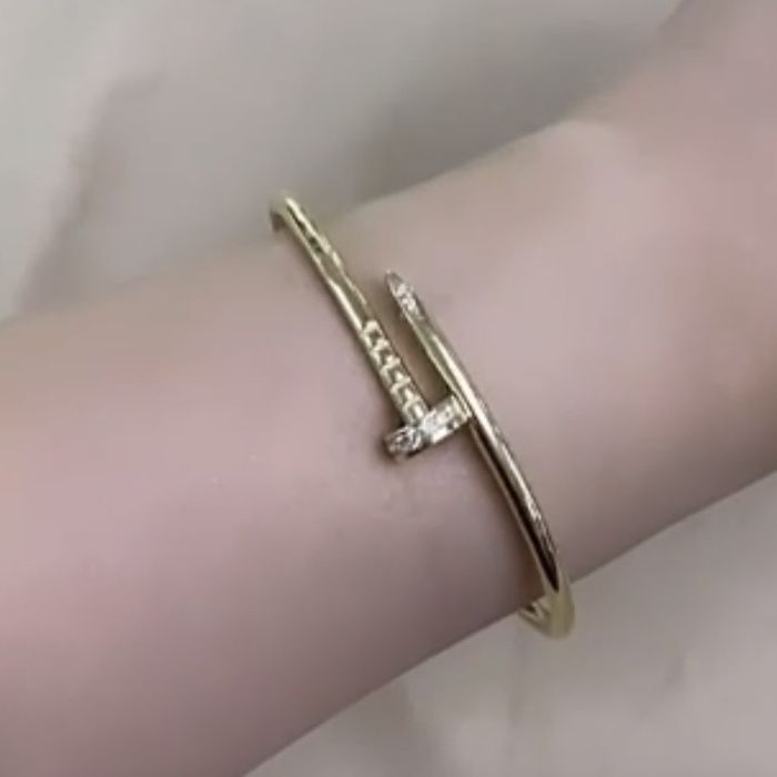 Золотой браслет литый