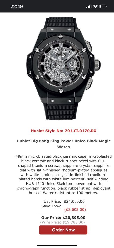 Hublot King Power