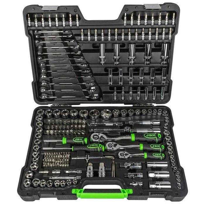 Комплект инструменти 216 части (тип гедоре) 1/4+3/8+1/2; JBM