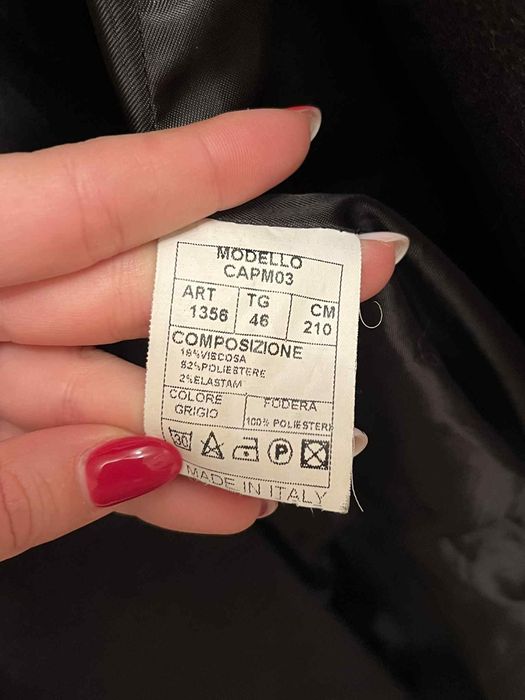 Дамско тъмно сиво палто, размер М