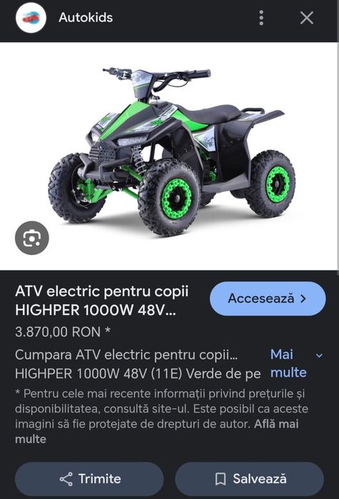 ATV electric copii