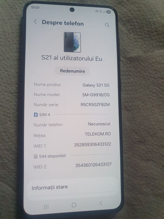 Samsung galaxi s21 5g fac si schimb cu yhunt titan muzic 22000 ultra