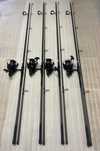 SET 4 Lansete Super Point 3.9m, 4.5lbs 2segmente + 4 Mulinete FL 9000