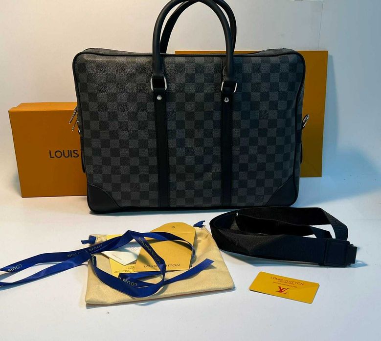 Geantă pentru bărbați servieta Louis Vuitton, piele 93-22