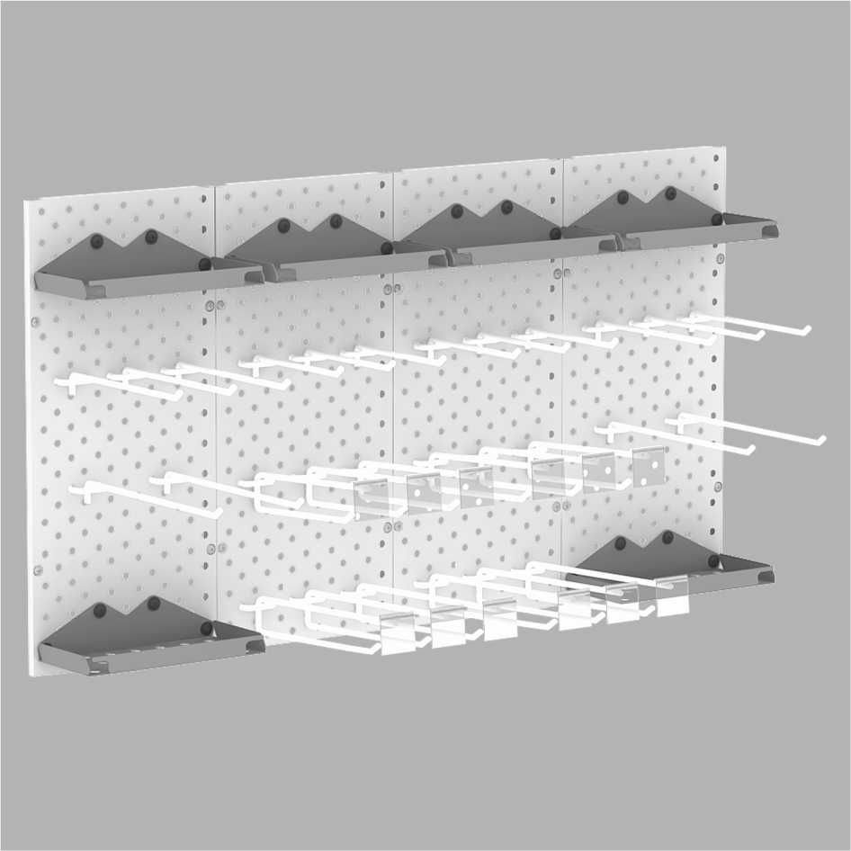 Teshilgan panel, перфопанель, do'konda ilgaklar uchun panel