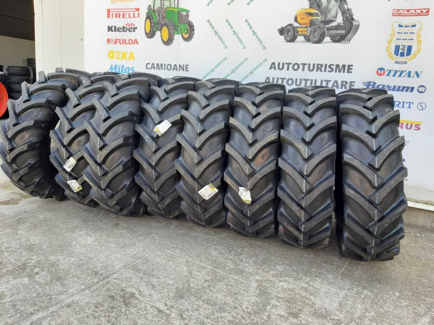 Anvelope noi 13.6-24 cu 8 pliuri marca OZKA pentru tractor fata