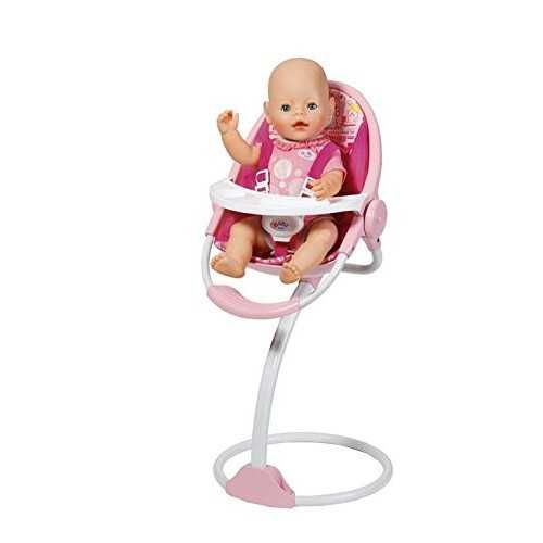 Комплект Baby Born – Столче за хранене + Преносимо столче + кукла