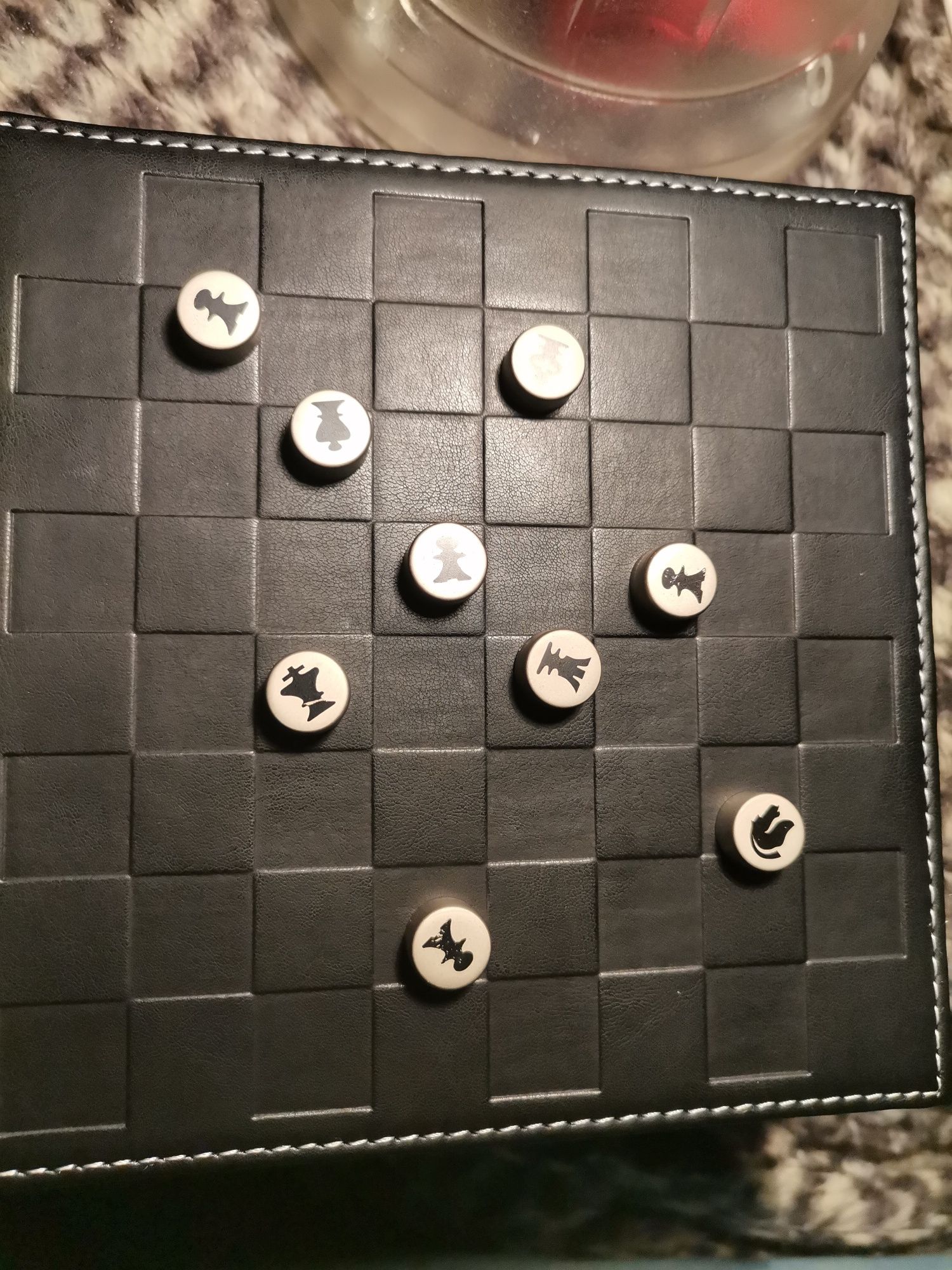 Joc table și șah mic piese cu magnet din metal Anglia
