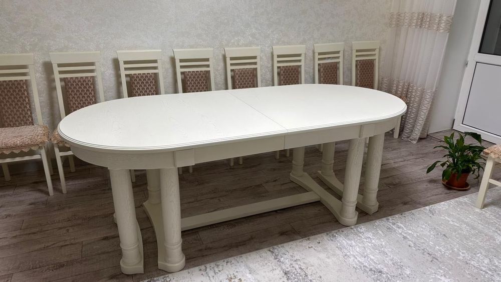 Раскладной стол белый