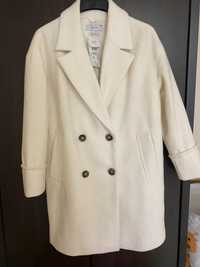 Новое пальто Reserved шерсть белое