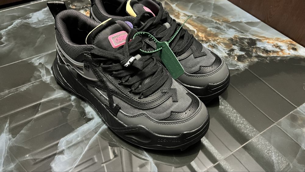 OFF-WHITE Odsy-1000 leather high trainers