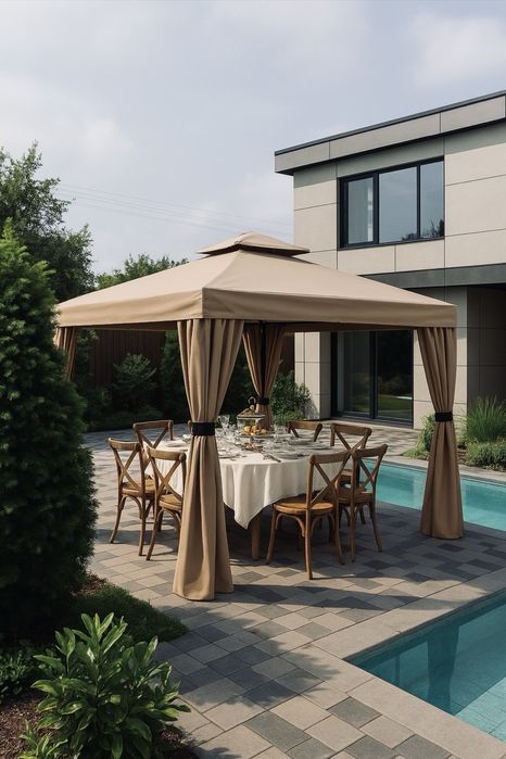 Шатер, навес и сервиз в аренду, для торжественных мероприятий.