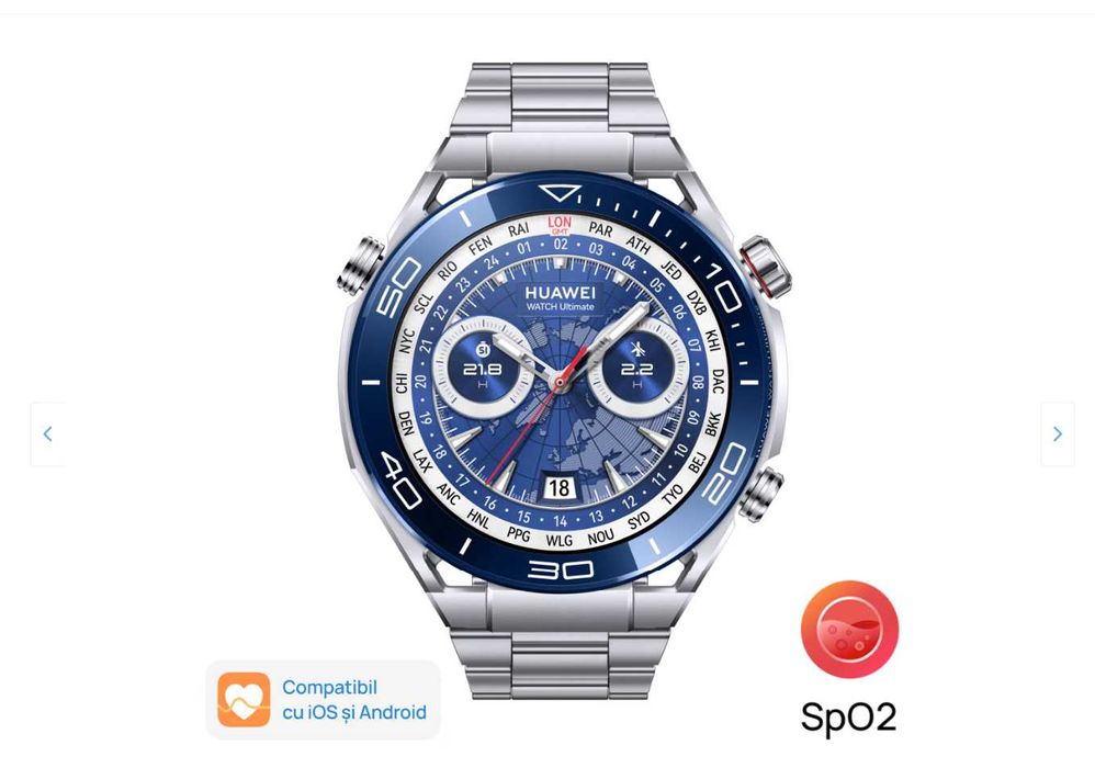 Ceas smartwatch Huawei Watch Ultimate Voyage, Blue VOYAGE BLUE