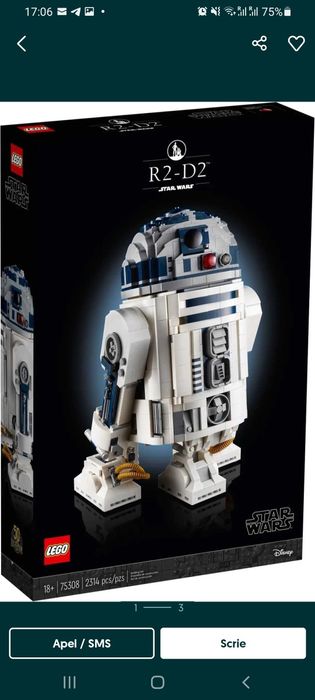 Lego R2-D2 Star Wars nou 1200ron