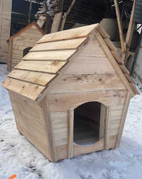 Тёплые зимние будки для собак. Утеплённые домики