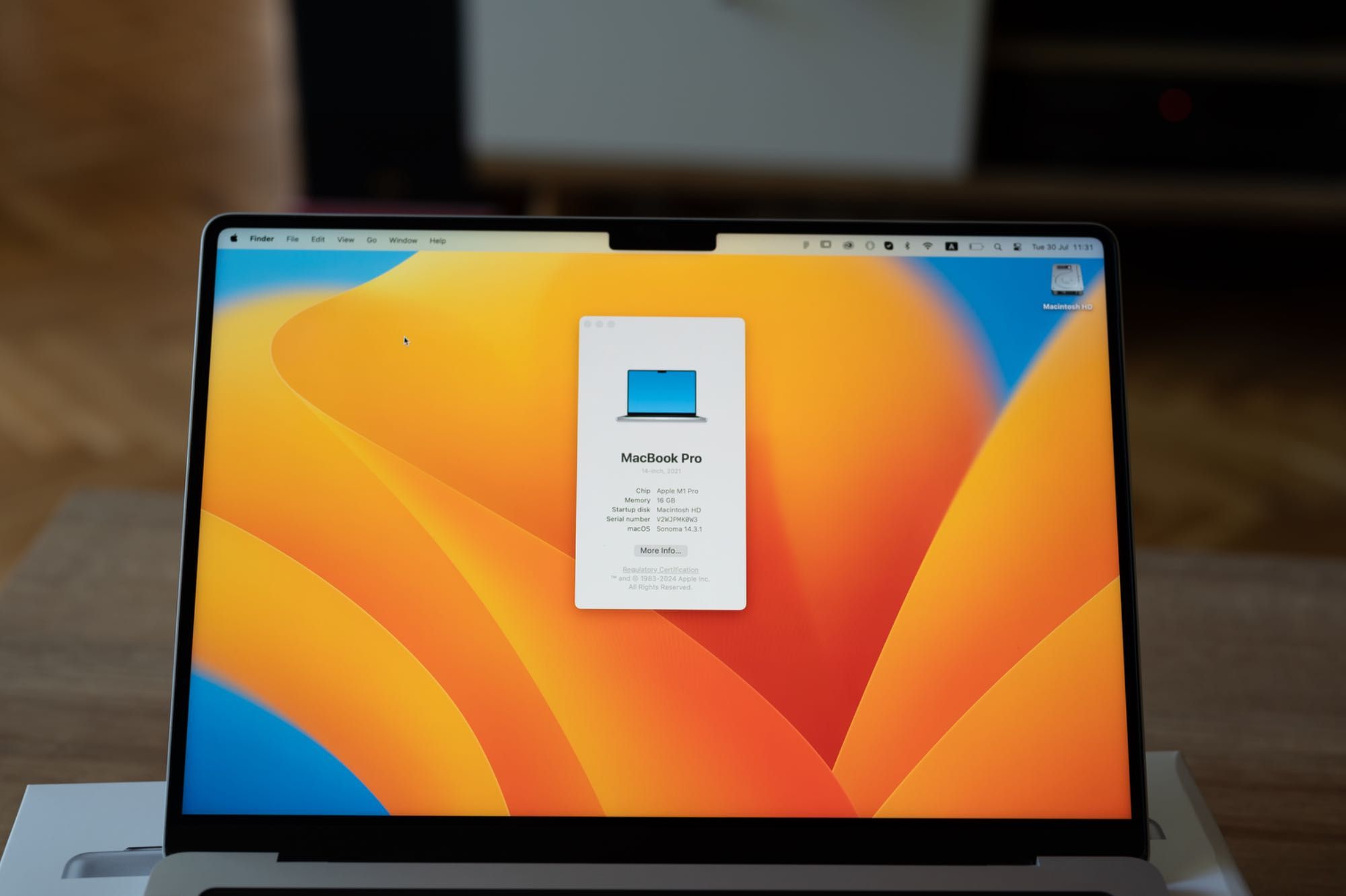 MacBook Pro 14 - 2021, M1 Pro, RAM 16GB, 1TB SSD