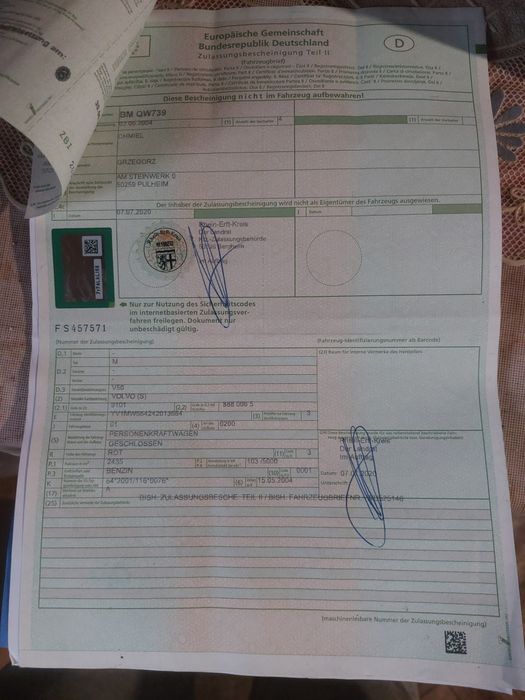 Vin volvo v 50 urgent