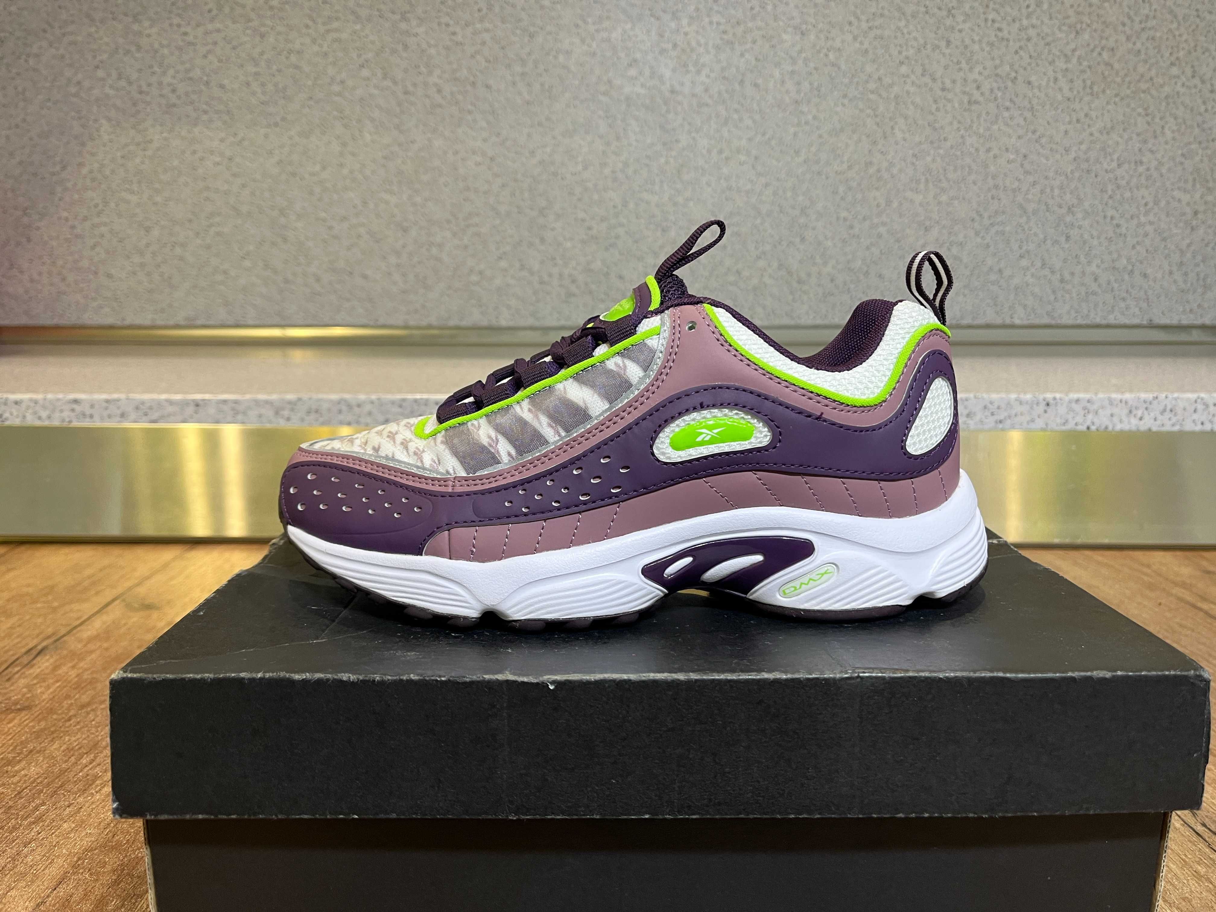 ОРИГИНАЛНИ *** Reebok Daytona DMX II / White Solar Green / Eggplant