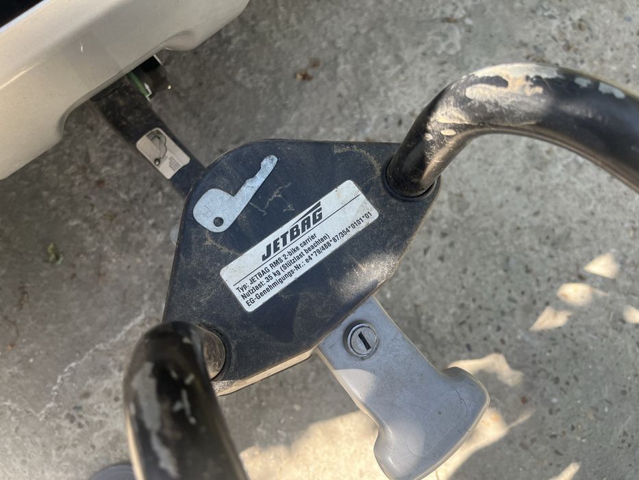 Suport Jetbag 2 biciclete cu prindere pe carlig, semnalizari